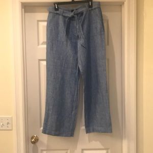 Linen wide leg pants